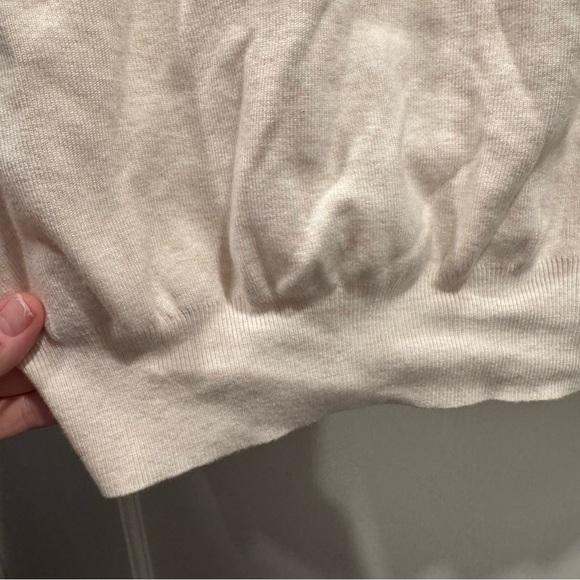 Free People Women's Cream Off Shoulder Sweater Cashmere Large Boho Festival - Picture 10 of 10